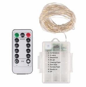 Venta caliente arroz luces batería LED cadena multicolor Navidad con control remoto al por mayor - Product Image 1