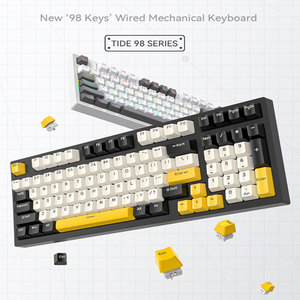 OEM 98 Teclas con cable Teclados mecánicos para juegos Teclado de computadora ligero colorido para PC de juegos - Product Image 4