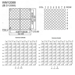 3mm 8x8 Dot matrix RGB <strong>Led</strong> Module - Product Image 3