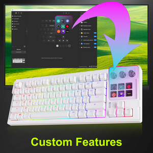 Teclado mecánico con pantalla LCD K1 Pro-6 teclas macro visuales, 3 perillas, montaje de junta, ARGB-Teclado inteligente personalizable OEM - Product Image 4