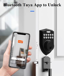 TYSH akıllı yükseltme otomatik kapı kilidi anahtarsız giriş Tuya App kontrolü ile Bluetooth arka Panel sürgü akıllı kilit - Product Image 4