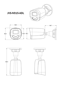N915-ADLスマートな3MP AI検出カメラ内蔵マイクIP67防水監視カメラ