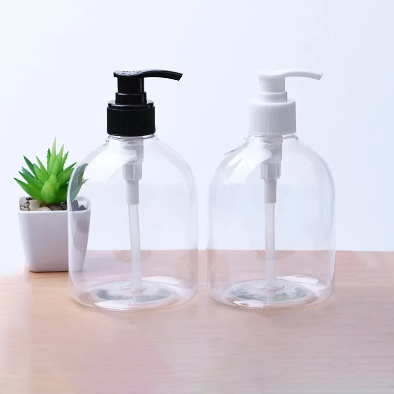 Bottiglia di erogazione disinfettante per le mani in plastica vuota da 500ml all'ingrosso del produttore con pompa per sapone liquido