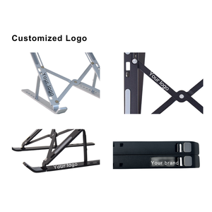 Soporte de mesa portátil de metal para portátil OEM y ODM, soporte plegable ajustable para portátil, función extensible, uso específico para escritorio de ordenador - Product Image 2