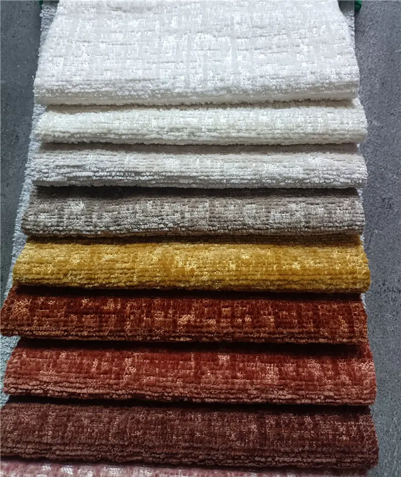 Chenille Jacquard Möbels toff im italienischen Stil Burgunder beige cremeweiße Farbe Polyester Chenille Möbels toff