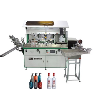 High Accuracy 1 Color Cylinder Screen Printing <strong>Machine</strong> Fully <strong>Automatic</strong> <strong>Loading</strong> <strong>and</strong> <strong>Unloading</strong> Screen Printer for Wine Bottle - Product Image 1