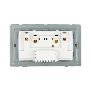 ABUK Panel de PC blanco de fábrica, 3 pines, Universal, multifunción, 2 entradas, 2 vías, tomas de corriente duales para el hogar, luz eléctrica, interruptor de pared