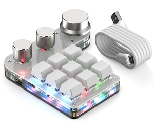 Custom Mini Knob <strong>Keyboard</strong> <strong>Key</strong>&amp;Knob Mechanical <strong>Keyboard</strong> Programmable Copy and Paste DIY Shortcut Hot Swap for Designer Office - Product Image 5
