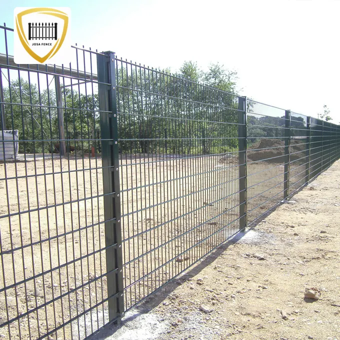 4-6-4mm Wire Diameter Galvanized Security Double Wire Mesh Fence