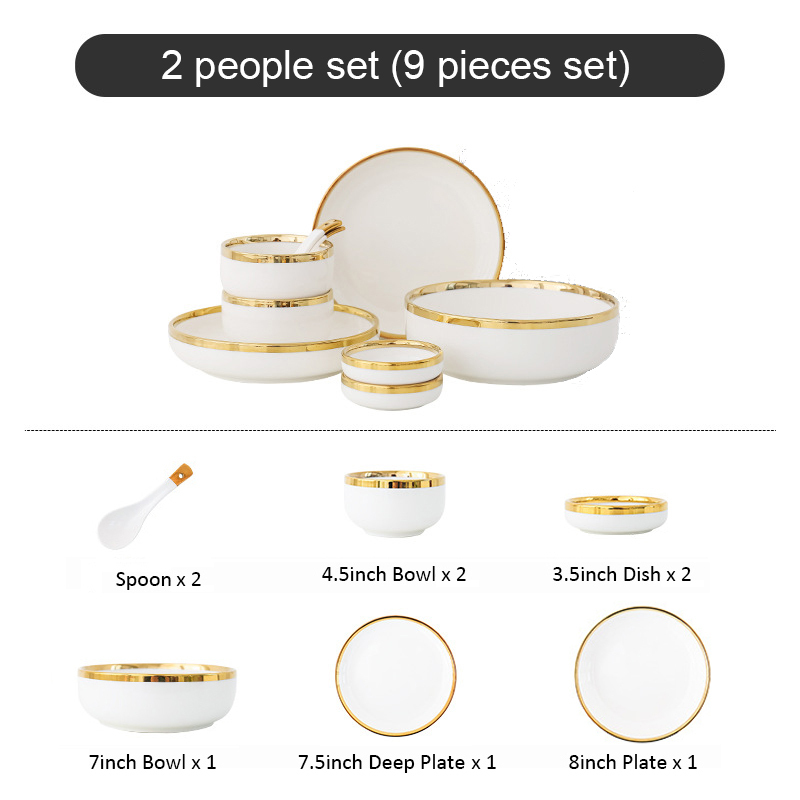 Set da 9 pezzi per 2 persone