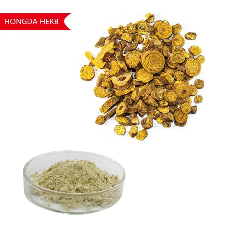 HONGDA 85% Scutellaria Baicalensis תמצית שורש כיפת איקל תמצית Baicalin