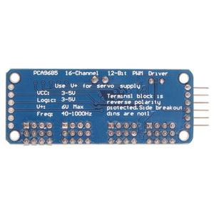 PCA9685 16 CH kanal PWM Motor sürücü panosu denetleyici ahududu pi için 12 bit IIC arayüz modülü - Product Image 4