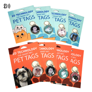Programmier bare RFID-Tags QR-Code Runde 13,56 MHz Pet Tracking NFC-Hunde halsband Epoxy/Metall-RFID-ID-Tags mit Verpackung - Product Image 1