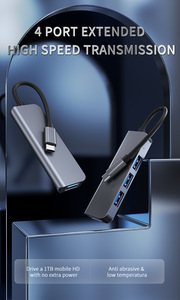 4-in-1 Small Mobile Portable Type c Hub 4-in-1 3.0usb <strong>Lightning</strong> Port to Usb <strong>Adapter</strong> Laptop Docking Station USB-C Hub - Product Image 4