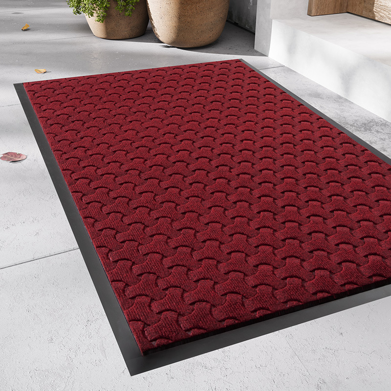 Polyester entrance mat - Triangle Red