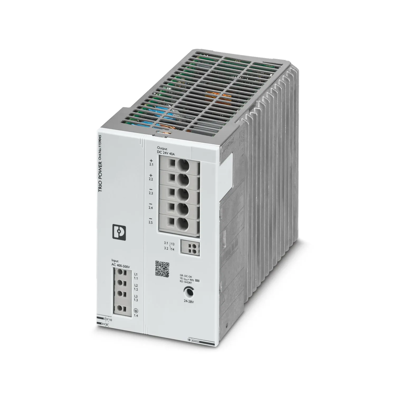 Phoenix 1159045 TRIO3-PS/3AC/24DC/40 - Unidade de alimentação TRIO POWER com disjuntor integrado