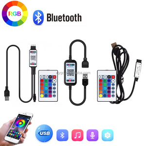 Multi <strong>Function</strong> RGB LED <strong>Controller</strong> for 5V USB Strips With 3Key Dimmer Plus Wireless IR 24Key RF 17Key Bluetooth Remote Control - Product Image 2