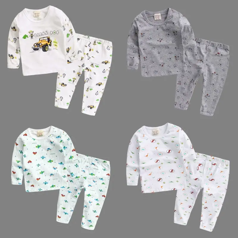 Pyjamas drôles unisexes de coton de vêtements de sommeil d'hiver d'enfants de fournisseur de la Chine