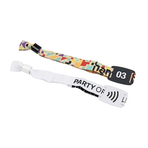 Lider teknoloji Polyester tam plaka baskı çip kodlama 13.56Mhz Mifare RFID dokuma bileklik RFID sert PVC etiketi - Product Image 5