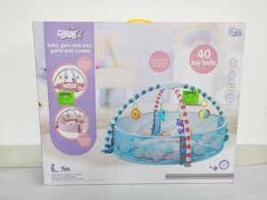 Konig Kids Grey 3 In 1ベビーキックプレイボールピット付きプレイセンターと音楽と光