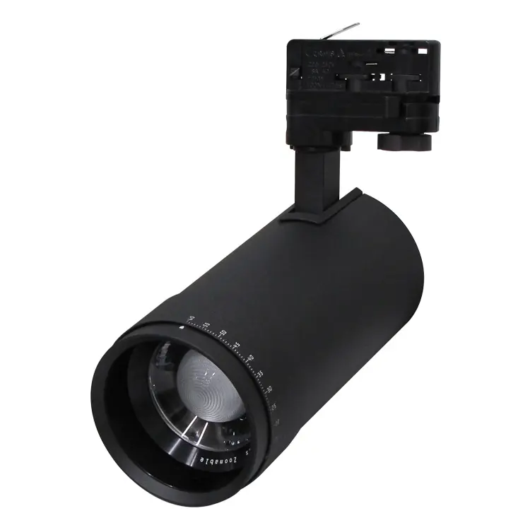 Faretto con Zoom a LED plafoniera girevole 7W lampada a binario lampada per la cura degli occhi COB Focus Track Light Design girevole a 360 gradi