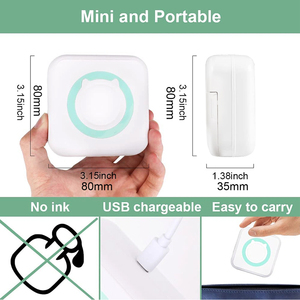 Mini Pocket Printer Wireless BT Connection Thermal Printer for Photos, Receipts, Notes, <strong>Memo</strong>, Labels, QR <strong>Codes</strong> - Product Image 2