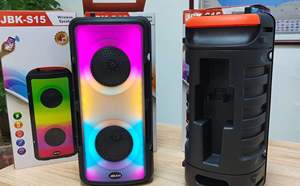 Sıcak satış çift 4 inç hoparlör <span class=keywords><strong>JBK</strong></span>-S15 karaoke hoparlörü kablosuz bluetooth hoparlör