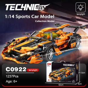 WOMA oyuncaklar C0922 öğrenci çocuk entelektüel eğitim yetişkin kök birleştirin RC araba modeli yapı taşı tuğla spor araba - Product Image 4