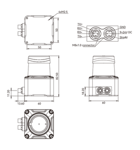 AKUSENSE AS-35C工业避障激光雷达TOF技术2D TOF激光雷达扫描仪激光雷达传感器供应商