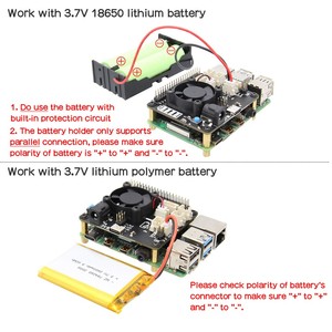 Raspberry Pi X829 Dual 2.5 "SATA HDD/SSD Shield + X708 UPS HAT & Power Management Board per Raspberry Pi 4 modello B - Product Image 6