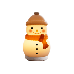 Lovely Christmas Warm Candlelight Multiple Timing Options Ultrasonic Aroma <strong>Nebulizer</strong> Snowman <strong>Diffuser</strong> - Product Image 1