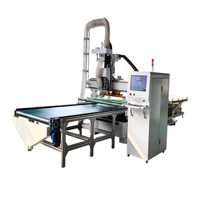 ATC carico automatico di alimentazione e scarico Router CNC per pannelli mobili con NC Studio Syntec Richauto sistemi di controllo - Product Image 1