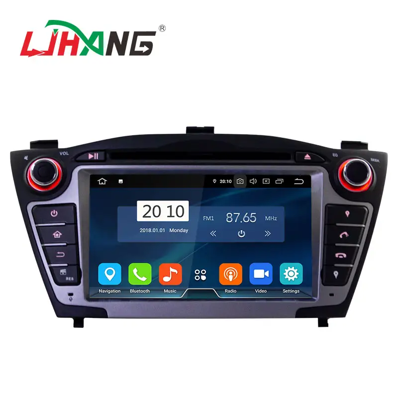 Hyundai Tucson için LJHANG Android 13 araç dvd oynatıcı oyuncu/IX35 2011 2012 2013 2 Din araba radyo gps navigasyon stereo multimedya WIFI