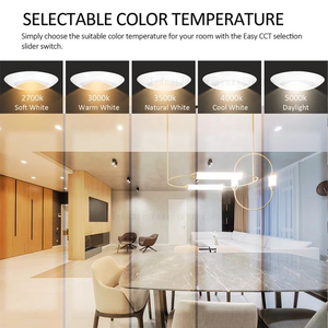 Ultra ince gömme aydınlatma CRI90 güçlendirme yüzey montaj yuvarlak 6 inç LED tavan Disk ışık - Product Image 4