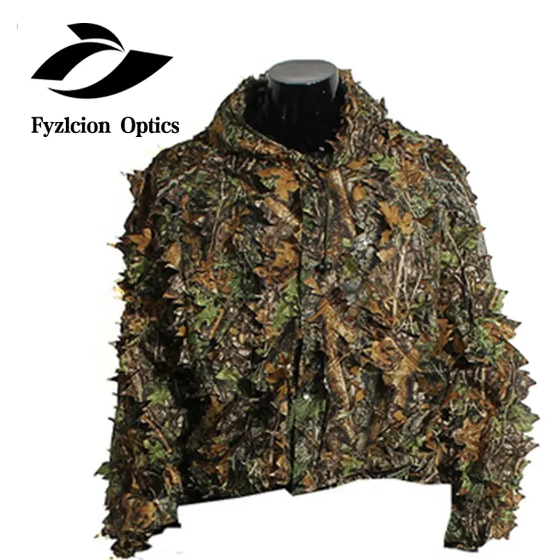 Ghillie Suit Woodland Camo Camouflage Abbigliamento 3D di Caccia della Giungla