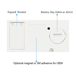 เครื่องวัดความชื้นสัมพัทธ์ดิจิตอล เครื่องวัดอุณหภูมิ LCD เครื่องวัดความชื้นสัมพัทธ์ขนาดเล็ก ตัวบ่งชี้สภาพอากาศภายในอาคารสำหรับห้องนอน ตู้เก็บของ - Product Image 3