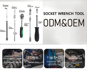 PEIFENG <span class=keywords><strong>Set</strong></span> di 32 Pezzi Chiavi a Bussola Metriche da 1/4 o 1/2 Pollici con Cricchetto Reversibile a Sgancio Rapido e Barre di Prolunga - Product Image 2