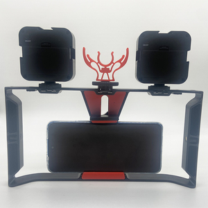 Smartphone Video Rig With Microphone Video Light Handheld Stabilizer <strong>Filmmaking</strong> Case Vlogging <strong>Kit</strong> - Product Image 3