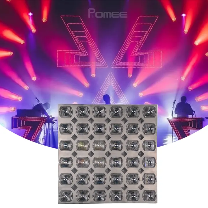 36pcs Lentille de Diamant Effet RGBW 4in1 LED Dot Matrix Light Wash avec Stroboscope et Chasering pour Éclairage de Fond de Spectacle de Concert