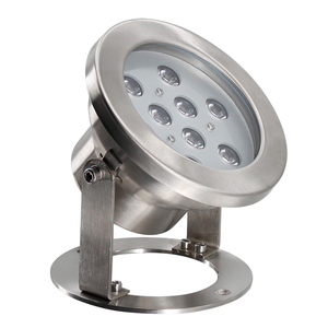 RGW RGBW 9W DMX สระว่ายน้ำไฟ Led ใต้น้ำสแตนเลส304 IP68ปรับได้24โวลต์สีเดียว RGB-DMX 145*155มม - Product Image 3