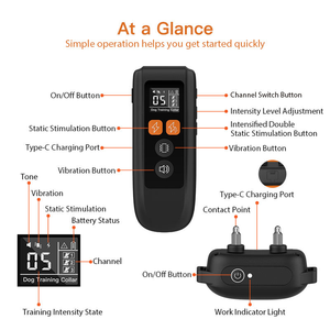 प्रभावी बार्किंग कंट्रोल के लिए रिमोट कंट्रोल के साथ उन्नत स्मार्ट रिचार्जेबल कुत्ता विरोधी बार्किंग - Product Image 4