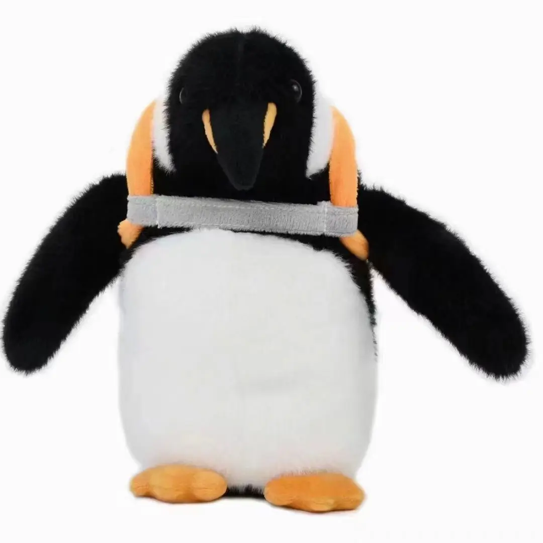 Boneca de pelúcia de pinguim criativa personalizada de venda quente, brinquedo de pelúcia de pinguim de fuga, mochila fofa, boneca de pelúcia de pinguim