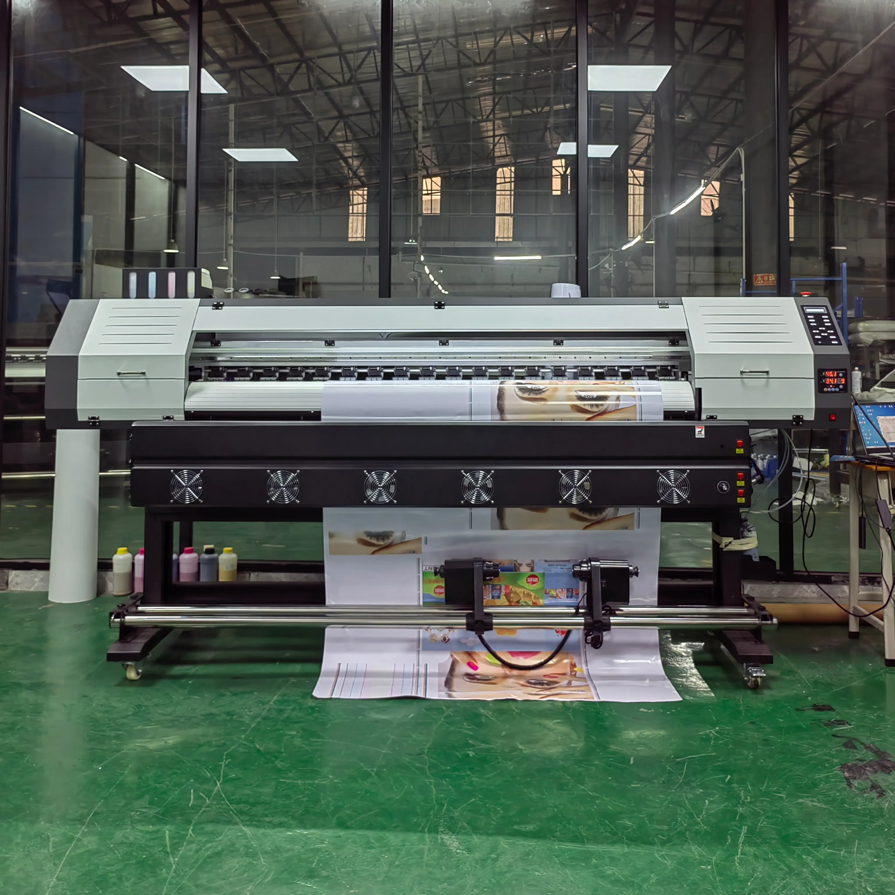 Impresora ecosolvente con cabezal de impresión, impresora ecosolvente con 6 pies de impresión flexible, 1,8 m, Color Jet I3200/XP600/DX5
