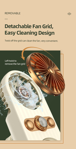 Retro cổ điển ghế xe nôi Máy chạy bộ Du Lịch Mini Clip Fan 3 Tốc độ có thể sạc lại nhỏ cá nhân ngoài trời bàn cầm tay Quạt làm mát - Product Image 5