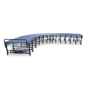 Skate Wheel <strong>Conveyor</strong> Anti-slip Powered Roller <strong>Conveyor</strong> Line Flexible Retractable Roller <strong>Conveyor</strong> for Feed Bags <strong>Loading</strong> <strong>Unloading</strong> - Product Image 2