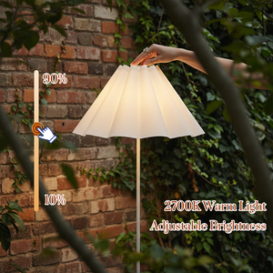 Bắc Âu hiện đại dẫn không dây Đèn sàn Pin hoạt động có thể sạc lại vải hoa Chụp đèn trang trí nội thất phòng khách phòng ngủ - Product Image 2