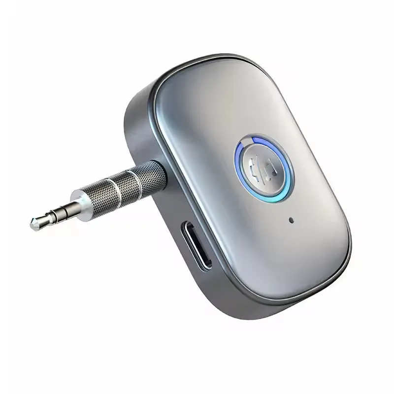 Bluetooth 5.3 verici alıcı 2 in 1 kablosuz adaptör araba ses müzik AUX için 3.5mm ses Aux adaptörü Handsfree kulaklık