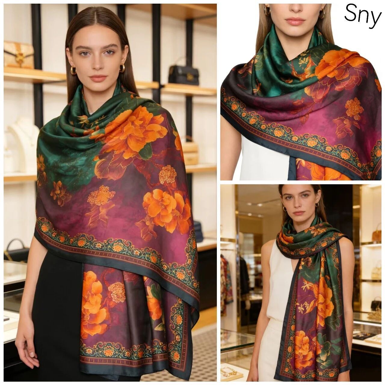 Sr-parfum sombre parmi les fleurs-90180cm