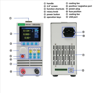 Dc עומס אלקטרוני 400w ערוץ יחיד et5410 בשימוש במטען ספק החלפת כוח בדיקה