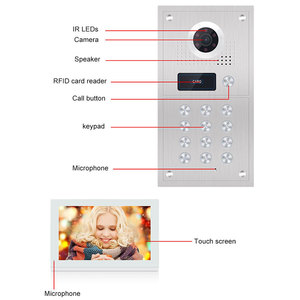 Videoportero con cable para interiores de 2 cables, Monitor <span class=keywords><strong>IP</strong></span> en varios idiomas, timbre, intercomunicador, videoportero con monitor - Product Image 5
